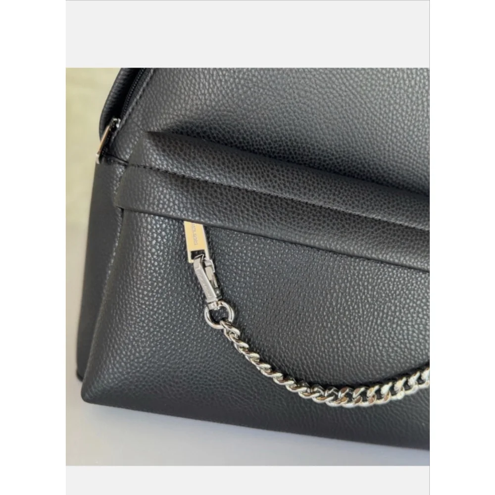 Michael Kors Slater Large Chain Leather Backpack Black - Picture 8 of 11